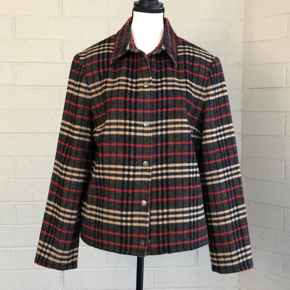 Evan Picone Jackets & Blazers - 19) Vintage Evan Picone Plaid Wool-Blend Shacket, 14